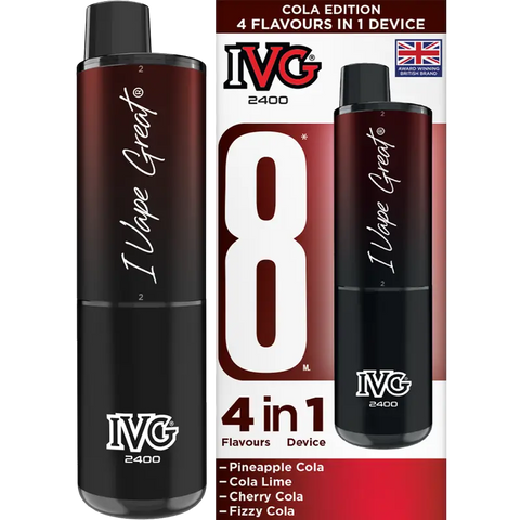 IVG 2400 Prefilled Vape Pod Kit 4-in-1 Cola Edition