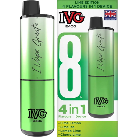 IVG 2400 Prefilled Vape Pod Kit 4-in-1 Lime Edition