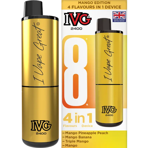 IVG 2400 Prefilled Vape Pod Kit 4-in-1 Mango Edition