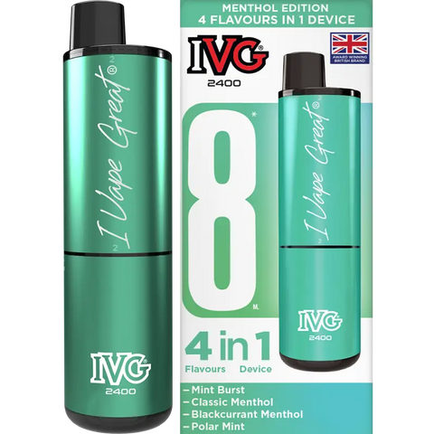 IVG 2400 Prefilled Vape Pod Kit 4-in-1 Menthol Edition