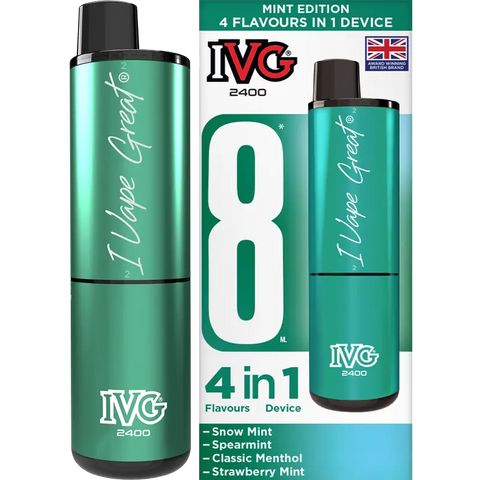 IVG 2400 Prefilled Vape Pod Kit 4-in-1 Mint Edition