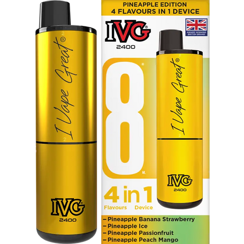 IVG 2400 Prefilled Vape Pod Kit 4-in-1 Pineapple Edition