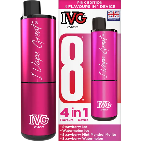 IVG 2400 Prefilled Vape Pod Kit 4-in-1 Pink Edition
