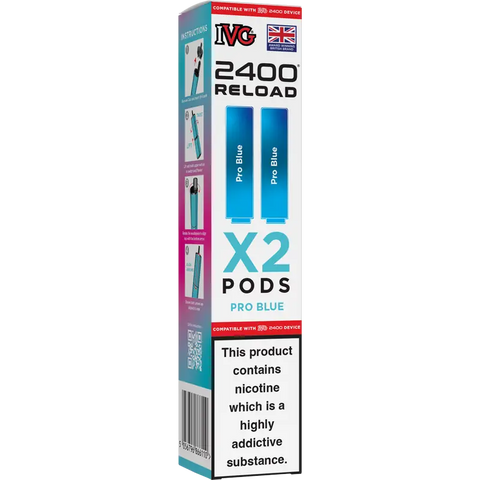 IVG 2400 Reload 2-in-1 Prefilled Vape Pods Pro Blue