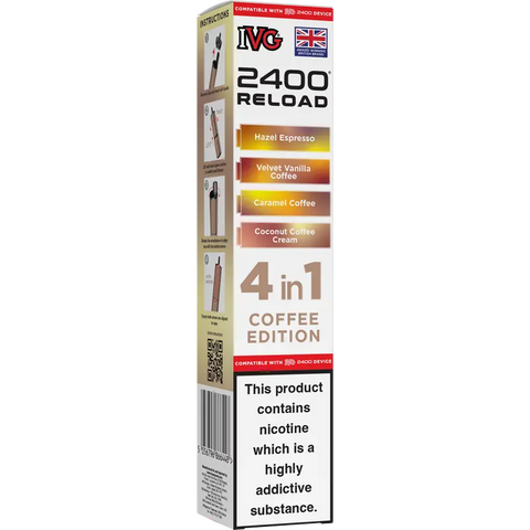 IVG 2400 Reload 4-in-1 Multi Flavour Prefilled Vape Pods