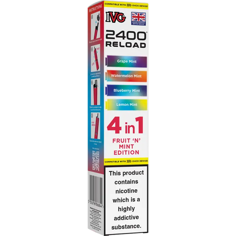 IVG 2400 Reload 4-in-1 Multi Flavour Prefilled Vape Pods