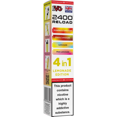 IVG 2400 Reload 4-in-1 Multi Flavour Prefilled Vape Pods