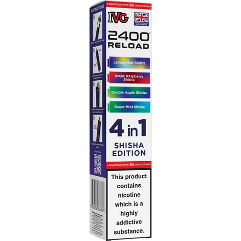 IVG 2400 Reload 4-in-1 Multi Flavour Prefilled Vape Pods