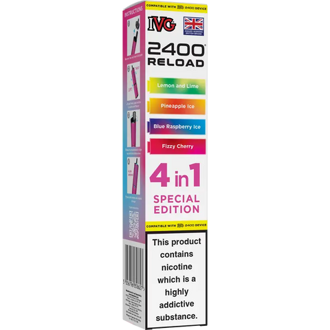 IVG 2400 Reload 4-in-1 Multi Flavour Prefilled Vape Pods