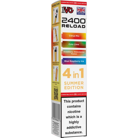 IVG 2400 Reload 4-in-1 Multi Flavour Prefilled Vape Pods