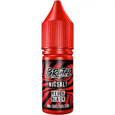Just Juice Brutal 10ml Nic Salt E-Liquid Red and Black