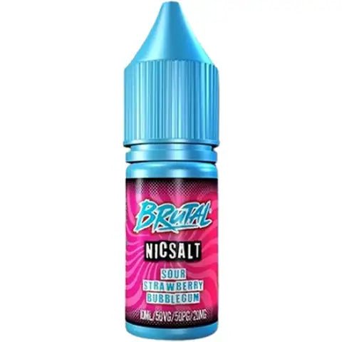 Just Juice Brutal 10ml Nic Salt E-Liquid Sour Strawberry Bubblegum