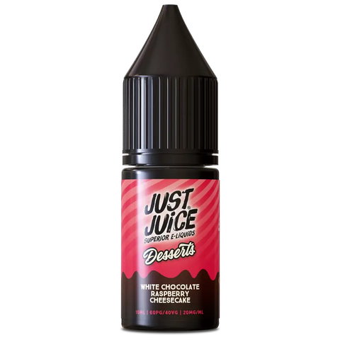 Just Juice Desserts White Chocolate Raspberry Cheesecake 10ml Nic Salts 20mg