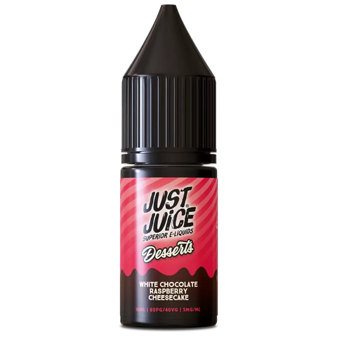 Just Juice Desserts White Chocolate Raspberry Cheesecake 10ml Nic Salts 5mg