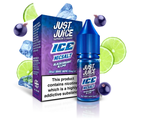Just Juice ICE Nic Salt E-Liquids Blackcurrant & Lime