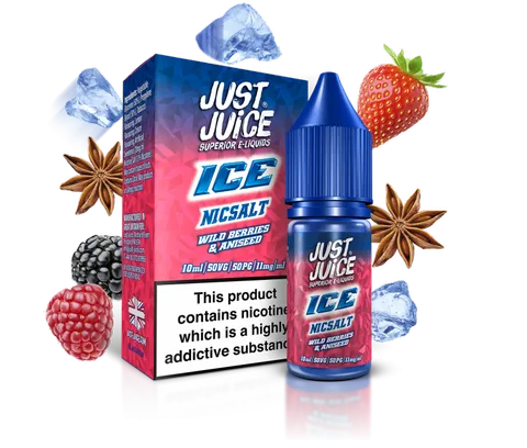 Just Juice ICE Nic Salt E-Liquids Wild Berries & Aniseed