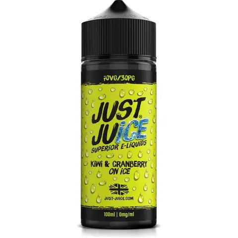 Just Juice Iconic 100ml Shortfill E-Liquid Kiwi & Cranberry on Ice