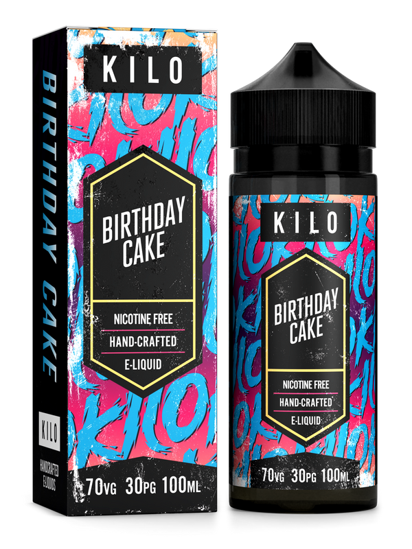 Kilo V2 E-Liquids 100ml Shortfill Range Birthday Cake