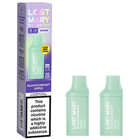 Lost Mary BM600 Replacement Prefilled Pods Blackcurrant Apple