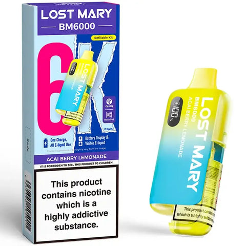 Lost Mary BM6000 Prefilled Pod Vape Kit Acai Berry Lemonade