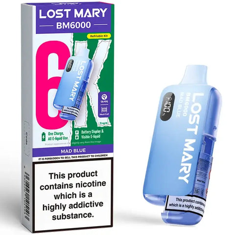 Lost Mary BM6000 Prefilled Pod Vape Kit Mad Blue