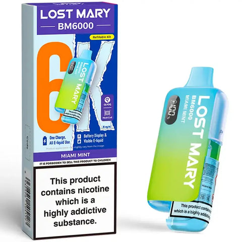 Lost Mary BM6000 Prefilled Pod Vape Kit Miami Mint