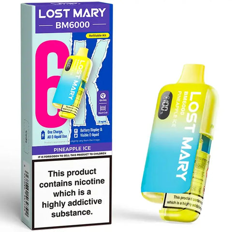 Lost Mary BM6000 Prefilled Pod Vape Kit Pineapple Ice