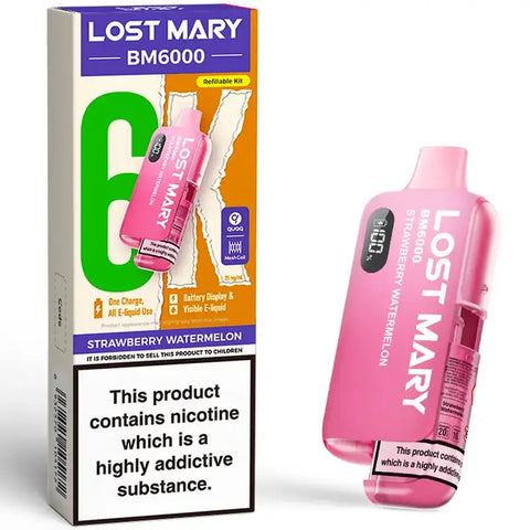Lost Mary BM6000 Prefilled Pod Vape Kit Strawberry Watermelon