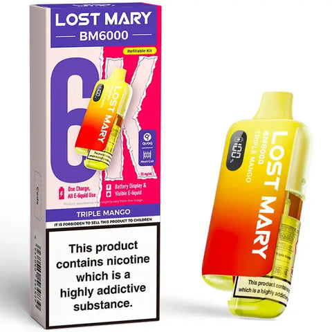 Lost Mary BM6000 Prefilled Pod Vape Kit Triple Mango