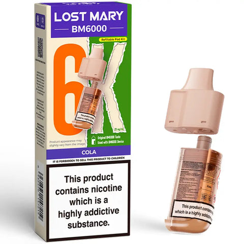 Lost Mary BM6000 Prefilled Pods + Refill Container Cola