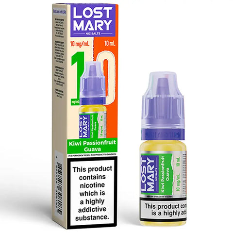 Lost Mary 10ml Nic Salts Kiwi Passionfruit Guava 10mg