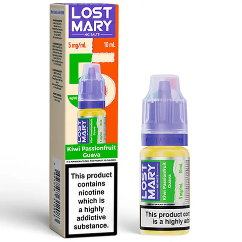 Lost Mary 10ml Nic Salts Kiwi Passionfruit Guava 5mg