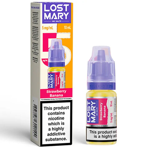 Lost Mary 10ml Nic Salts Strawberry Banana 5mg
