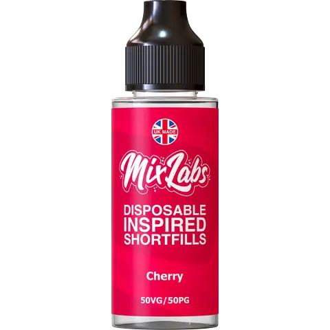 Mix Labs 100ml Shortfill E-Liquid Cherry
