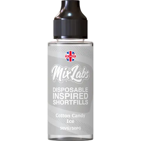 Mix Labs 100ml Shortfill E-Liquid Cotton Candy Ice