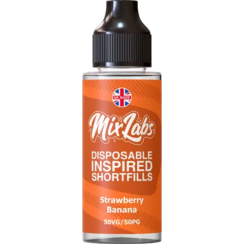 Mix Labs 100ml Shortfill E-Liquid Strawberry Banana