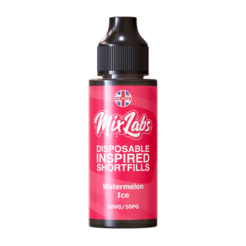 Mix Labs 100ml Shortfill E-Liquid Watermelon Ice