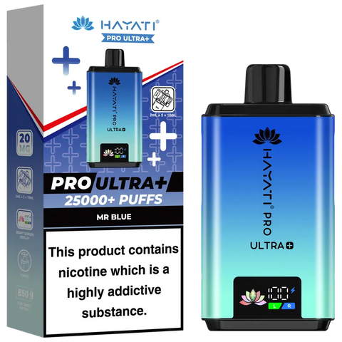 Hayati Pro Ultra Plus 25k Prefilled Vape Kit Mr Blue
