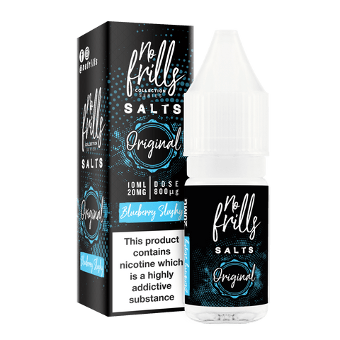 No Frills Original 10ml Nic Salt E-Liquid Blueberry Slushy