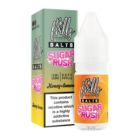 No Frills Sugar Rush 10ml Nic Salt E-Liquid Honey & Lemon