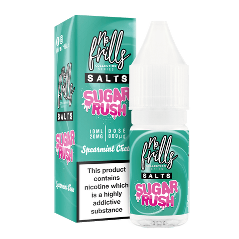 No Frills Sugar Rush 10ml Nic Salt E-Liquid Spearmint Chew