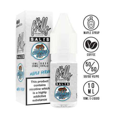 No Frills The Coffee Shop 10ml Nic Salt E-Liquid Maple Syrup