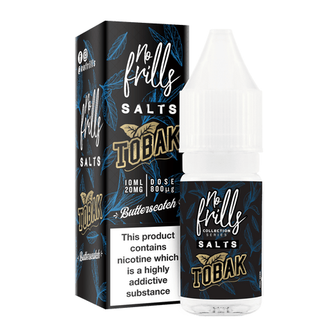 No Frills Tobak 10ml Nic Salt E-Liquids Butterscotch