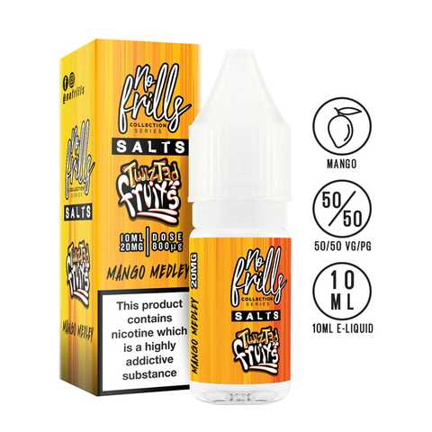 No Frills Twisted Fruits 10ml Nic Salt E-Liquid Mango Medley
