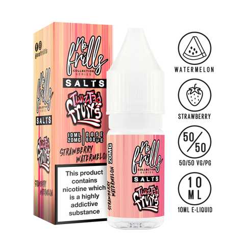 No Frills Twisted Fruits 10ml Nic Salt E-Liquid Strawberry Watermelon