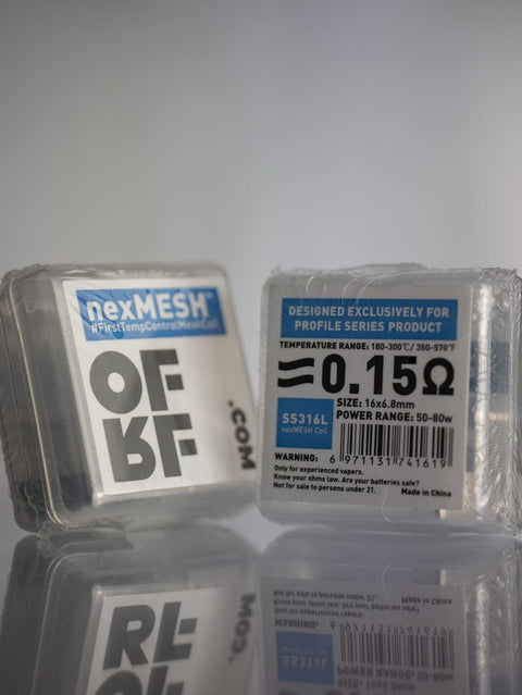 OFRF nexMesh Mesh Strips Pack OF 10 to suit Wotofo Profile RDA SS316L nexMESH Mesh Coil