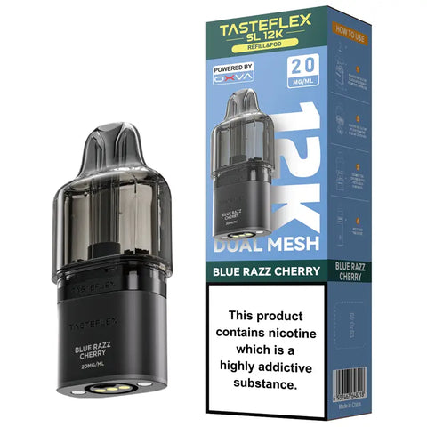 OXVA Tasteflex SL 12k Prefilled Replacement Pods Blue Razz Cherry