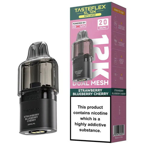 OXVA Tasteflex SL 12k Prefilled Replacement Pods Strawberry Blueberry Cherry