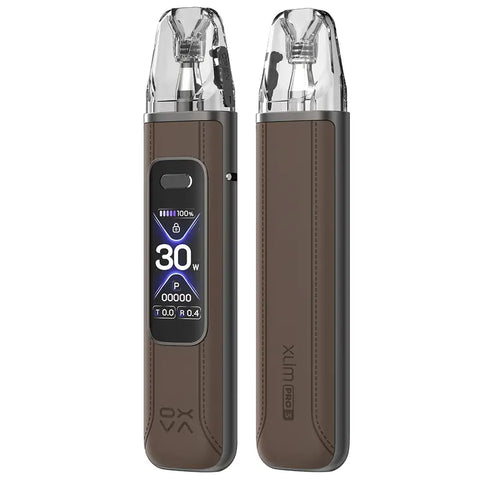 OXVA Xlim Pro 3 Pod Vape Kit Brown Leather