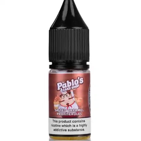 Pablos Cake Shop Nic Salt E-Liquids Salted Caramel Profiteroles